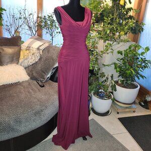 NW Nightway Ruched Sleeveless Elegant Evening Maxi Dress  8